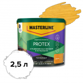 MASTERLINE Protex Защитная пропитка для деревянных фасадов и интерьеров, Сосна 2,5 л 