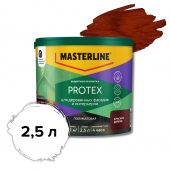 MASTERLINE Protex Защитная пропитка для деревянных фасадов и интерьеров, Красное дерево 2,5 л 