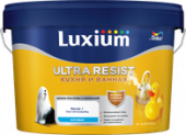 Краска LUXIUM by Dulux Ultra Resist Кухня и ванная. Ультрастойкая, влагостойкая для стен и потолков ПОЛУМАТОВАЯ, BW, 5 л
