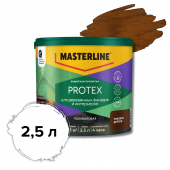 MASTERLINE Protex Защитная пропитка для деревянных фасадов и интерьеров, Тиковое дерево 2,5 л 