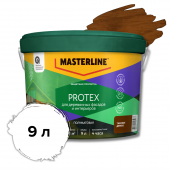 MASTERLINE Protex Защитная пропитка для деревянных фасадов и интерьеров, Тиковое дерево 9 л 