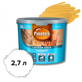 Лак Pinotex LACKER AQUA 70, глянцевый на водной основе, 2,7л