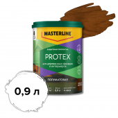 MASTERLINE Protex Защитная пропитка для деревянных фасадов и интерьеров, Тиковое дерево 0,9 л 